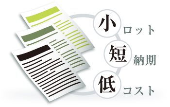 小ロット・短納期・低コスト